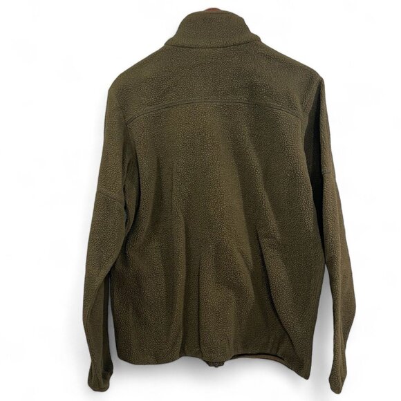 Columbia Sherpa Jacket Women M Olive Green Fleece Full Zip Oversized Outdoor - Picture 2 of 10